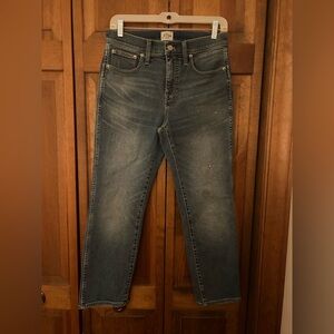 J.Crew Medium Wash Women's Sz 27P 10" Vintage Straight Leg Cotton Denim Jeans